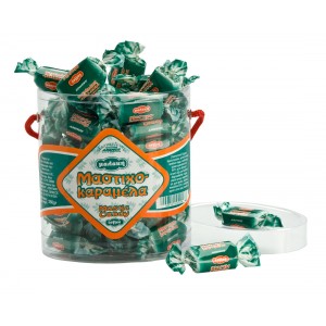 Mastic candy toffee. Oval Box 250g