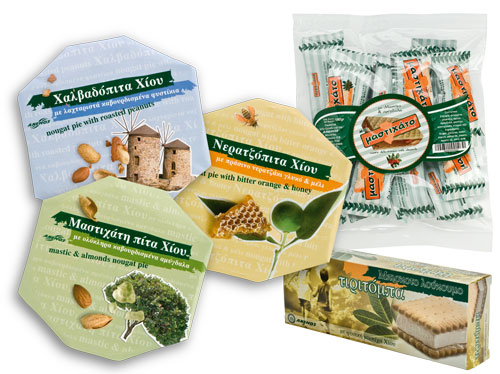 Various anemos mastiha products